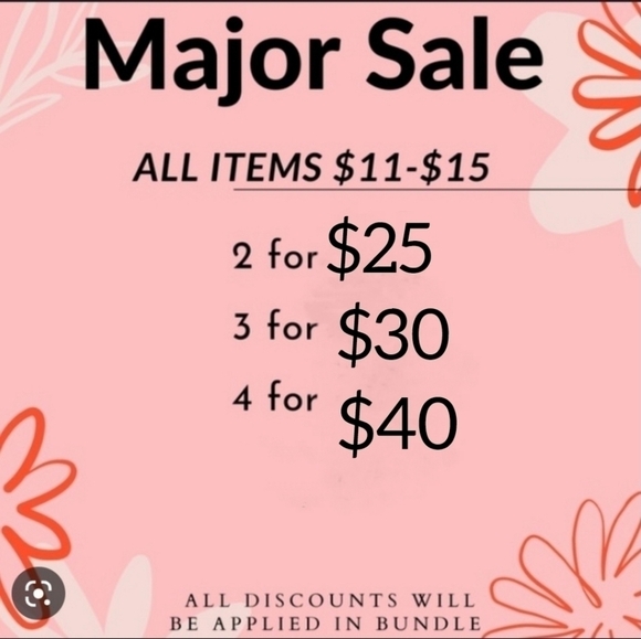 MAJOR Sale! All items $11-$15 are on sale! BUNDLE AND SAVE!!!! THIS WEEKEND ONLY - Picture 1 of 1